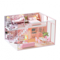Конструктор 3D DIY Cute Room L-027-B "Кукольный дом Pink"