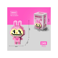 Конструктор 3D Лабубу/Labubu из мини-блоков, 5 цветов