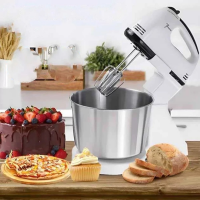 Миксер стационарный Scarlett SC-133T с чашей и 2-мя насадками, 7 скоростей, 380 Вт