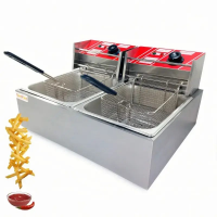 Фритюрница профессиональная ST-1066, 2×6 л, 5000 Вт, до 200°