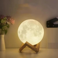Настольный неоновый 3D ночник-луна MOON LIGHT (15 см)