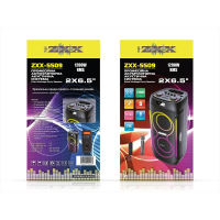 Портативная акустическая колонка ZXX-5509 (1200 Вт, 2×6.5")