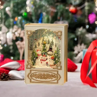 XMAS Новогодний ночник «Книга» WDL-24023B (белый)