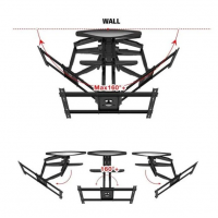 Поворотное настенное крепление для ТВ 55–85" V-Star S65