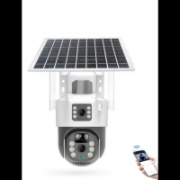 Уличная 4G камера V36-4G SOLAR с двумя линзами, солнечной панелью