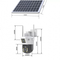 Уличная 4G камера V36-4G SOLAR с двумя линзами, солнечной панелью