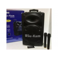 Колонка-чемодан Su-Kam BT 150D+2 микрофона 12v