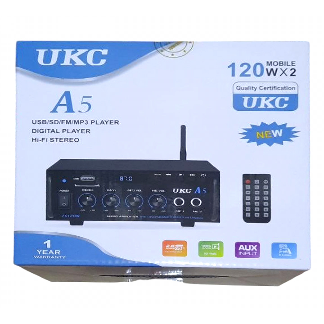 Усилитель UKC A5 USB/SD CARD/FM/AUX 2CH Усилитель UKC A5 USB/SD CARD/FM/AUX 2CH