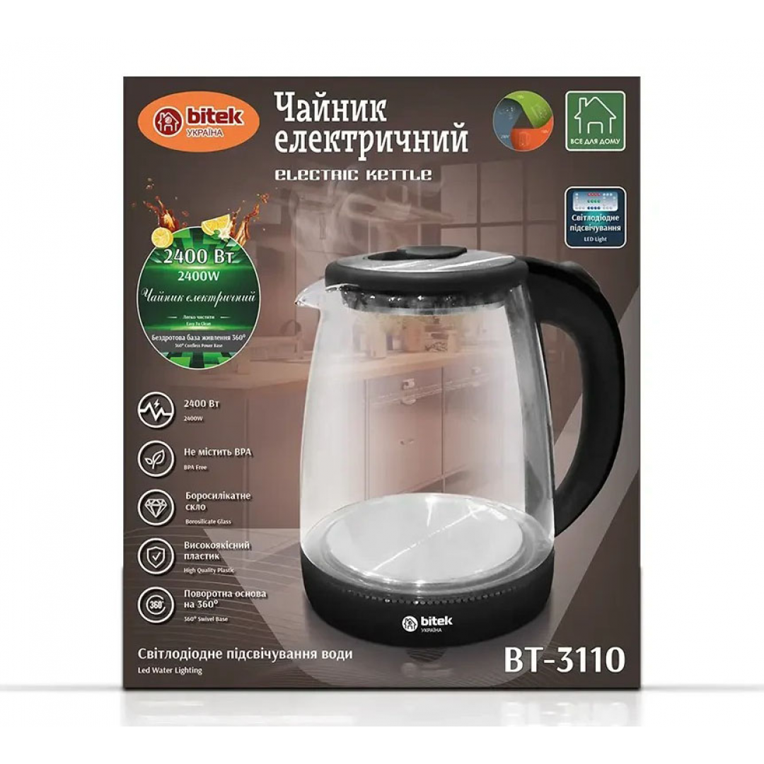 Электрический чайник BITEK BT-3110, 1,8 л Электрический чайник BITEK BT-3110, 1,8 л