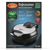 Вафельница BITEK BT-220, 1200 Вт, 18 см