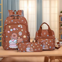 Рюкзак КАПИБАРА, 3в1 коричневый, ткань оксфорд (25-76)