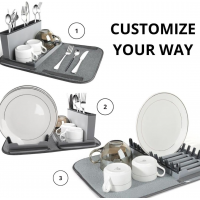 Сушилка для посуды с ковриком и поддоном Scalable Drain Rack