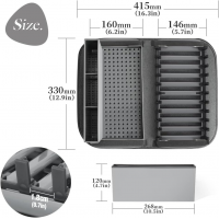 Сушилка для посуды с ковриком и поддоном Scalable Drain Rack