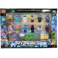 Фигурки магнитные LEGO Minecraft (12 шт) (25-157)