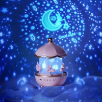 Ночник-проектор Bunnys Carousel WH-E11