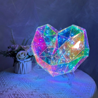 Ночник 3D «Сердце», голографический эффект,  (20×20 см)