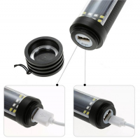 Многофункциональный фонарик T09 (22-37), 450 лм, солнечная зарядка, Power Bank