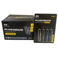 Батарейки Plus Minus AA LR6 Alkaline Power, 1.5 В, 4 шт в блистере (BPM-4LR06)