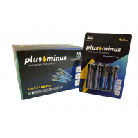 Батарейки Plus Minus AA R06 Carbon, 1.5 В, 4 шт в блистере (BPM-4R06) Батарейки Plus Minus AA R06 Carbon, 1.5 В, 4 шт в блистере (BPM-4R06)