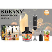 Погружной блендер SOKANY SK-1721-4, 400 Вт, 4-в-1 Погружной блендер SOKANY SK-1721-4, 400 Вт, 4-в-1