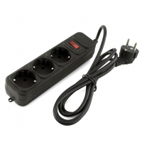 Сетевой фильтр SP3, 3 розетки, 1.8 м, черный/белый Сетевой фильтр SP3, 3 розетки, 1.8 м, черный/белый