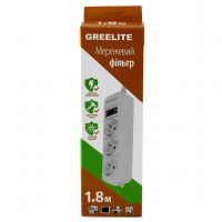 Сетевой фильтр SP3, 3 розетки, 1.8 м, черный/белый Сетевой фильтр SP3, 3 розетки, 1.8 м, черный/белый