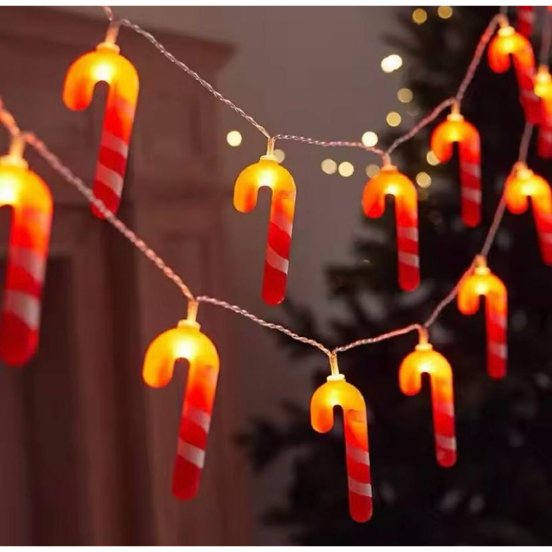 Гирлянда светодиодная «Рождественские леденцы», 3 м, жёлтый свет, питание от USB Гирлянда светодиодная «Рождественские леденцы», 3 м, жёлтый свет, питание от USB