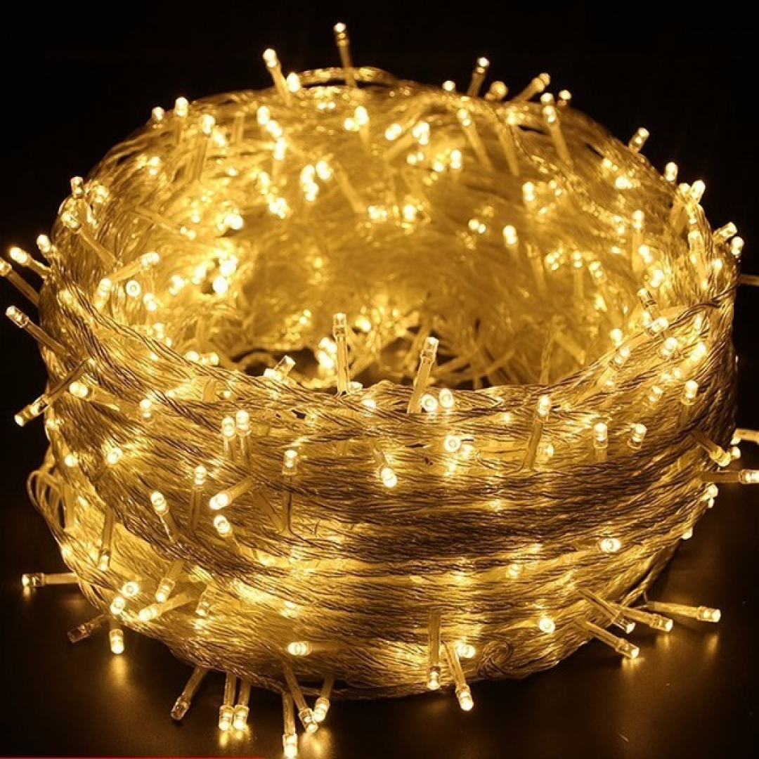 Гирлянда светодиодная «Нить», 20 м, 400 LED, тёплый белый свет, белый провод, от сети Гирлянда светодиодная «Нить», 20 м, 400 LED, тёплый белый свет, белый провод, от сети