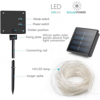 Гирлянда светодиодная уличная «Трубка», 10 м, 100 LED, тёплый жёлтый свет Гирлянда светодиодная уличная «Трубка», 10 м, 100 LED, тёплый жёлтый свет