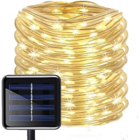 Гирлянда светодиодная уличная «Трубка», 10 м, 100 LED, тёплый жёлтый свет