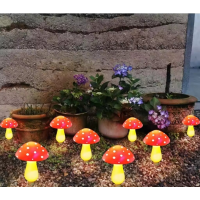 Гирлянда декоративная «Мухоморы», влагостойкая, жёлтый свет, 8 режимов, от солнечной батареи Гирлянда декоративная «Мухоморы», влагостойкая, жёлтый свет, 8 режимов, от солнечной батареи