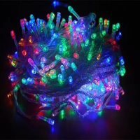 Гирлянда светодиодная нить на белом проводе, 45 м, 800 LED, мультицвет, от сети Гирлянда светодиодная нить на белом проводе, 45 м, 800 LED, мультицвет, от сети