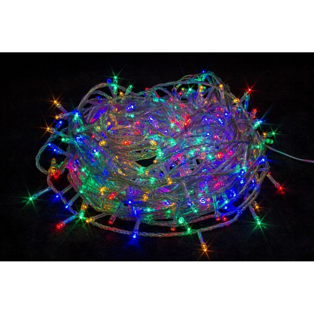 Гирлянда светодиодная нить на белом проводе, 45 м, 800 LED, мультицвет, от сети Гирлянда светодиодная нить на белом проводе, 45 м, 800 LED, мультицвет, от сети