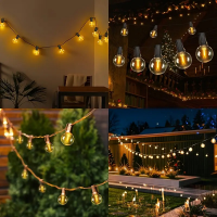 Гирлянда декоративная в виде круглых лампочек, 10 м, 20 LED, тёплый жёлтый свет, от сети