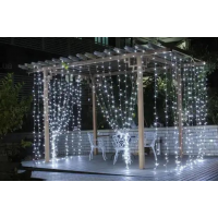 Гирлянда уличная штора, 480 LED, белый свет, 3.0 × 2.25 м, Гирлянда уличная штора, 480 LED, белый свет, 3.0 × 2.25 м,