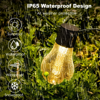 Гирлянда декоративная "Лампочки", 10 м, 25 LED, тёплый жёлтый свет, от солнечной батареи Гирлянда декоративная "Лампочки", 10 м, 25 LED, тёплый жёлтый свет, от солнечной батареи