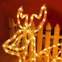 Фигура новогодняя «Олень», 60×60 см, жёлтый свет Фигура новогодняя «Олень», 60×60 см, жёлтый свет