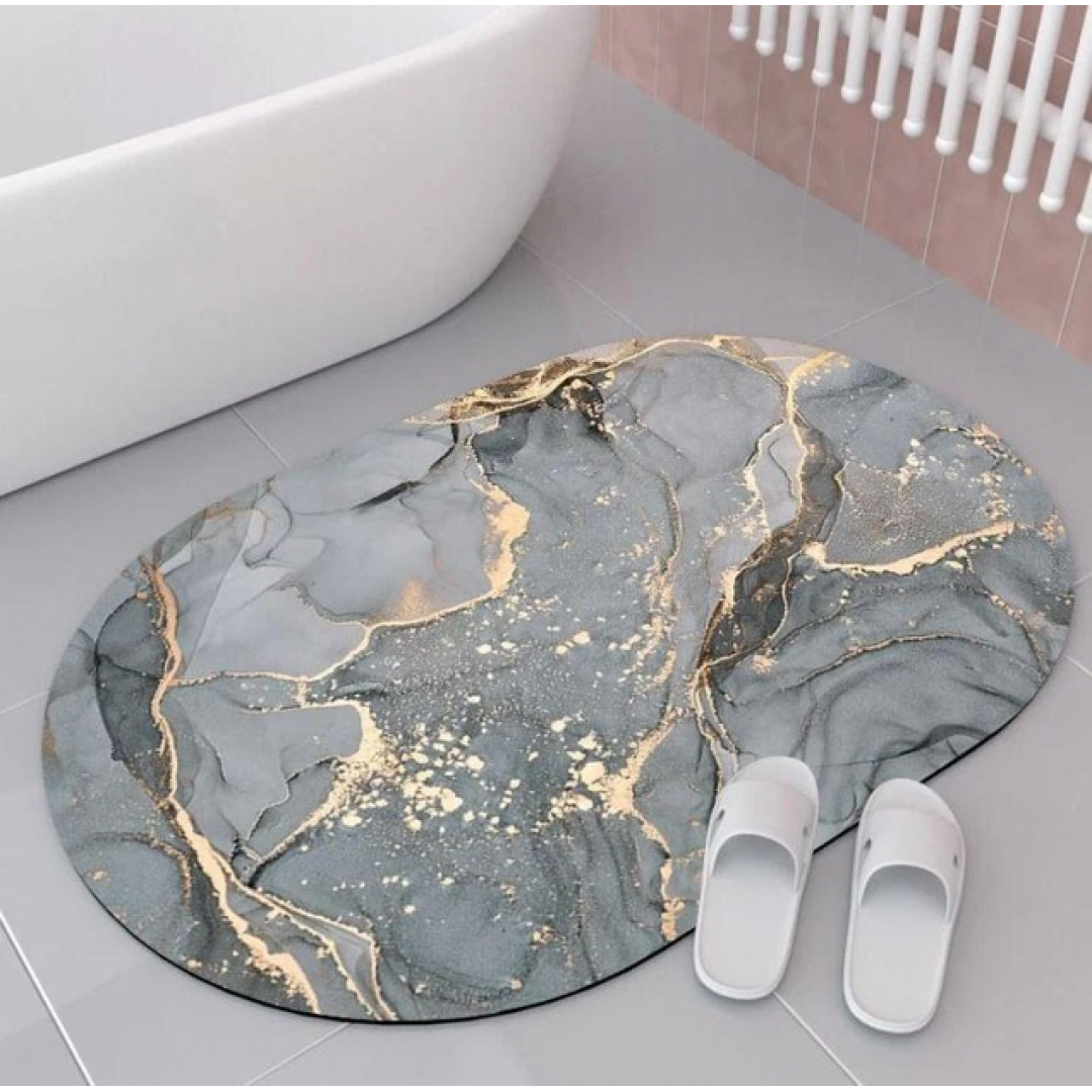 Коврик для ванной диатомитовый, "Мрамор" овальный, 38×58 см Коврик для ванной диатомитовый, "Мрамор" овальный, 38×58 см
