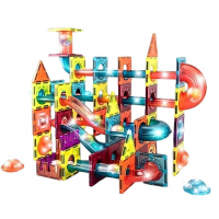 Магнитный конструктор DIY Magnetic Building Blocks SN1173, 110 деталей, с подсветкой и шариками