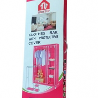 Складной тканевый шкаф Clothes Rail With Protective Cover 28109
