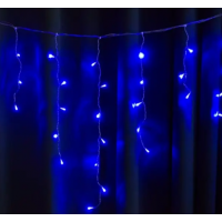 Xmas гирлянда LED 120 3.3Line Short curtain (Сосульки/Бахрома) B-1 Синяя 5Mетров Ул.+соед. Белый 3937