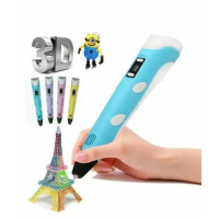 3D ручка с LCD дисплеем Smart 3D pen 3 +пластик +трафареты