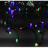 Xmas гирлянда LED 120 3.3Line Short curtain(Сосульки/Бахрома) M-2 Мультицветна 5M Ул.+сое Черны 7235