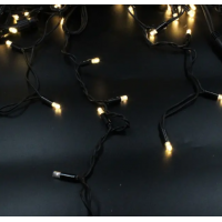 Xmas гирлянда LED 120 3.3Line Short curtain(Сосульки/Бахрома)WW-2 5Mетров Тёп.белый Ул.+соедЧерн 7238