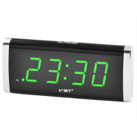 Часы сетевые VST 730-4 зеленые 