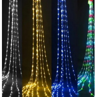 Xmas гирлянда LED (Водопад  3M*1.5M) 240-WW-2 Теплый белый 7600