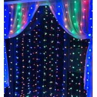 Xmas гирлянд (Штора) 3M*3M) 300 led M-9  Мультицветная (Copper) на медной проволоке+соед 7914 Xmas гирлянд (Штора) 3M*3M) 300 led M-9  Мультицветная (Copper) на медной проволоке+соед 7914