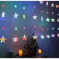XMAS Гирлянда штора Звездопад 120L на медной пров 3M*180CM Мультицветная Mulit 8175
