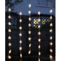 XMAS Гирлянда штора Звездопад 60L на медной пров 3M*90CM Теплый Белый WW 8177 XMAS Гирлянда штора Звездопад 60L на медной пров 3M*90CM Теплый Белый WW 8177