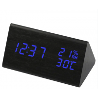 Часы настольные VST 861-5 с синей подсветкой/датчик температуры/дата